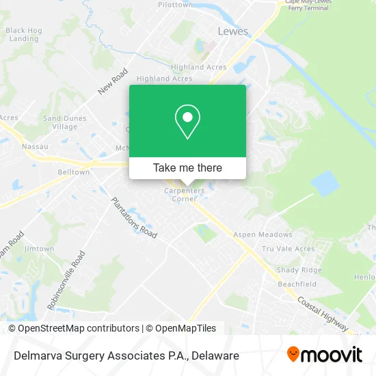 Delmarva Surgery Associates P.A. map