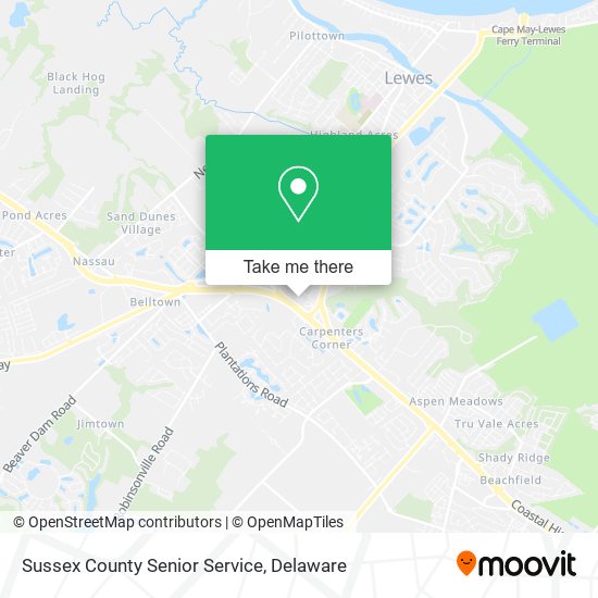 Mapa de Sussex County Senior Service