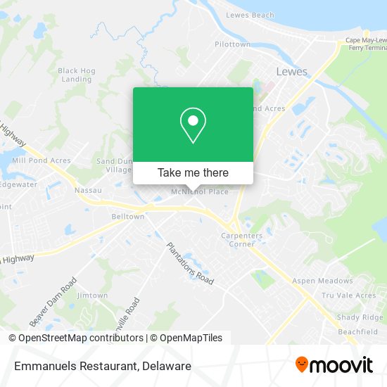 Mapa de Emmanuels Restaurant