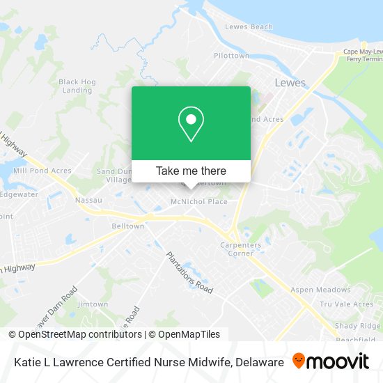 Katie L Lawrence Certified Nurse Midwife map