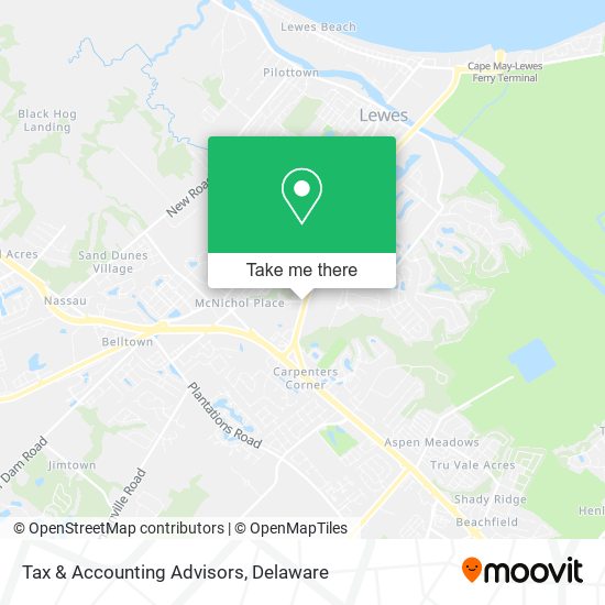 Tax & Accounting Advisors map