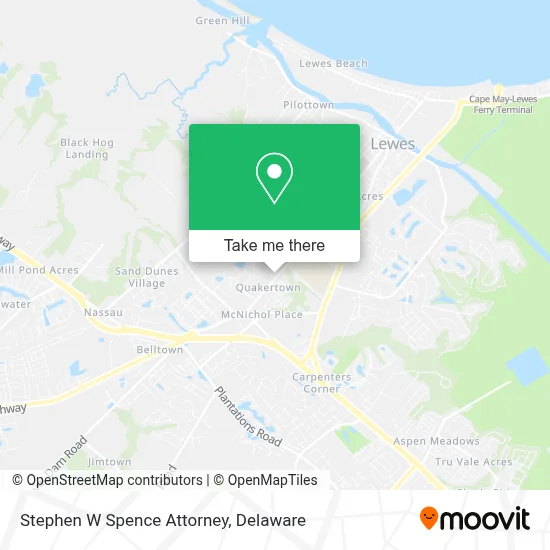 Stephen W Spence Attorney map