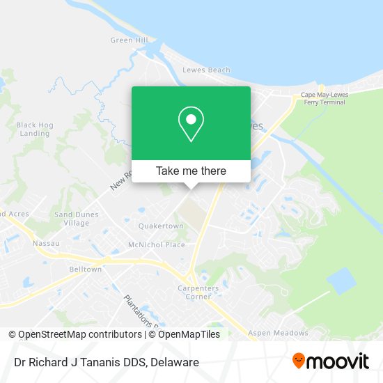 Dr Richard J Tananis DDS map