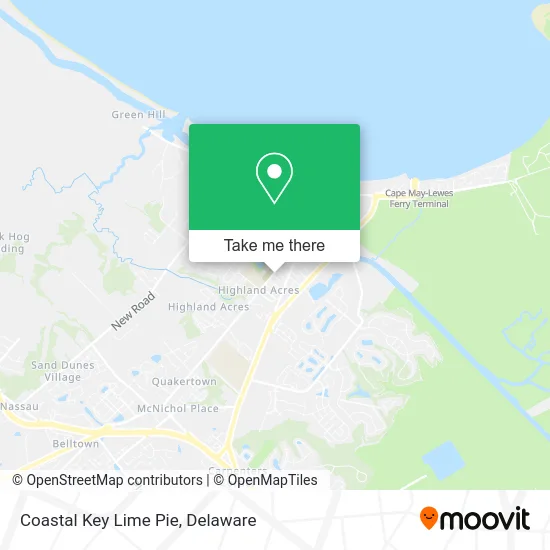 Coastal Key Lime Pie map