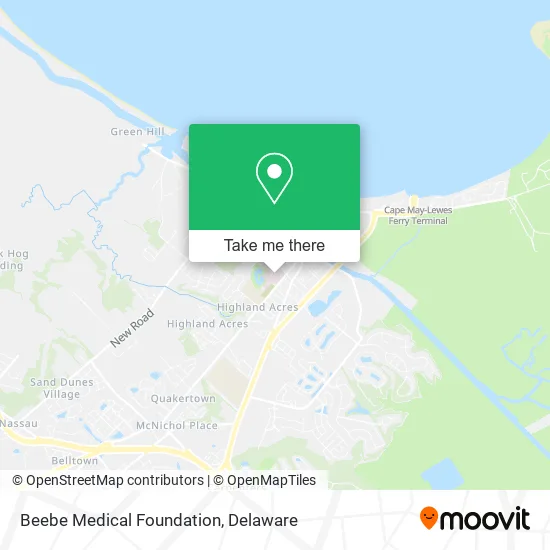 Beebe Medical Foundation map