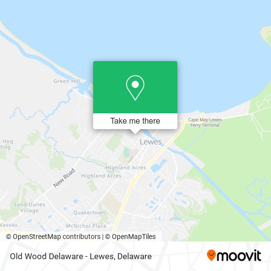 Old Wood Delaware - Lewes map