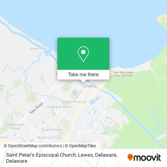 Saint Peter's Episcopal Church, Lewes, Delaware map