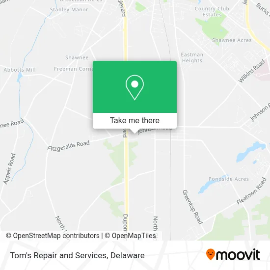 Tom's Repair and Services map