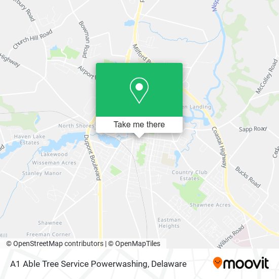 A1 Able Tree Service Powerwashing map