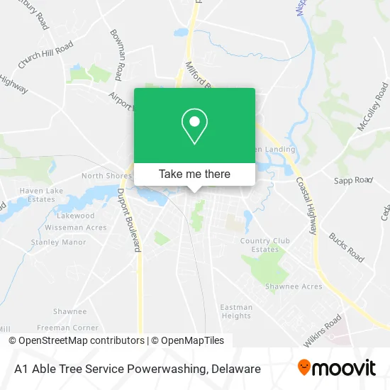 A1 Able Tree Service Powerwashing map