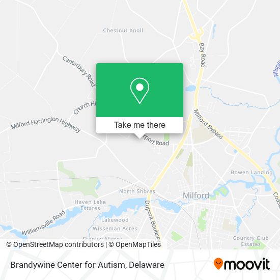 Brandywine Center for Autism map