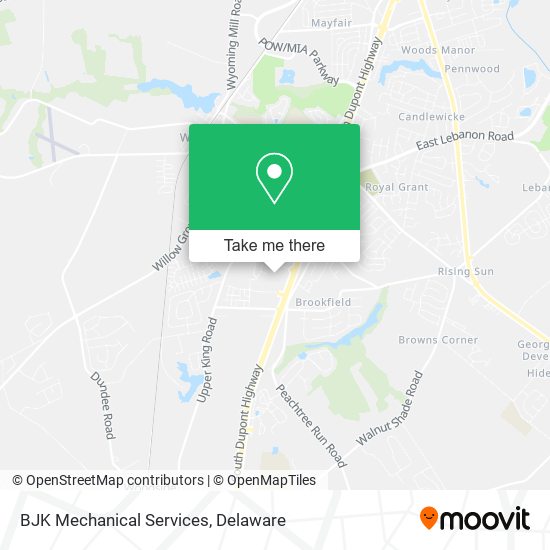Mapa de BJK Mechanical Services