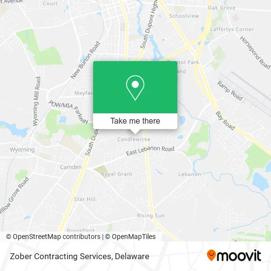 Zober Contracting Services map