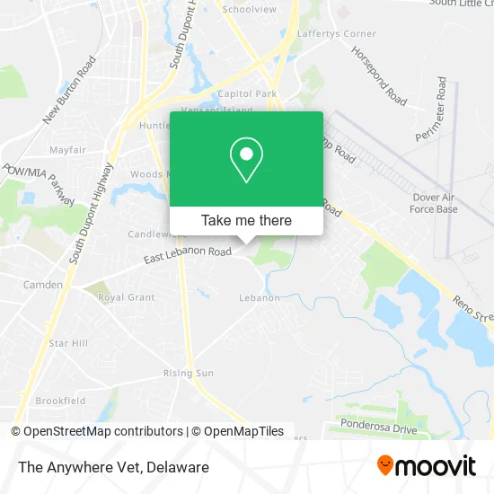 The Anywhere Vet map