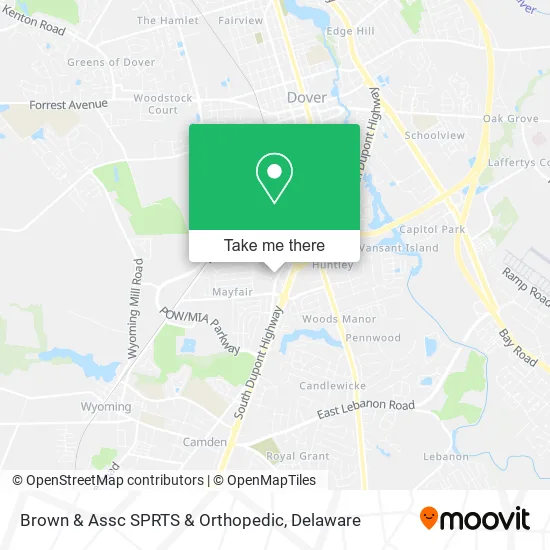 Brown & Assc SPRTS & Orthopedic map