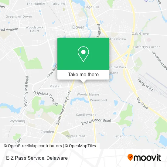 E-Z Pass Service map