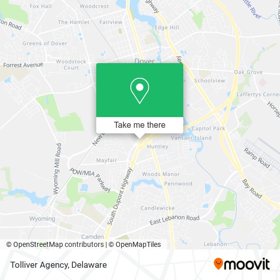 Tolliver Agency map