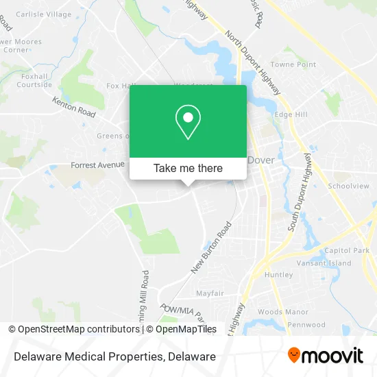 Delaware Medical Properties map