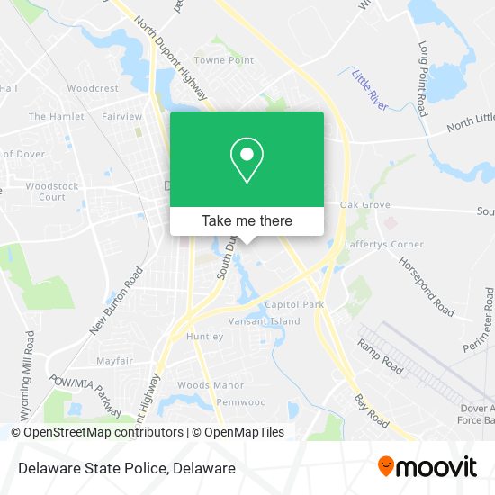 Delaware State Police map