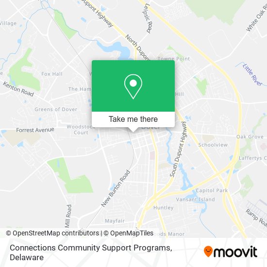 Connections Community Support Programs map