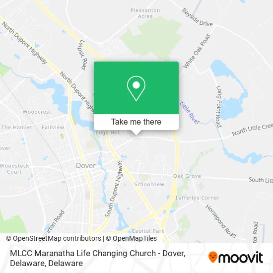 MLCC Maranatha Life Changing Church - Dover, Delaware map