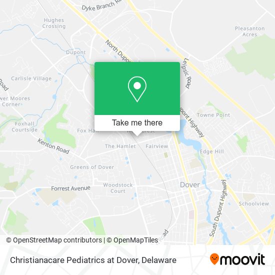 Mapa de Christianacare Pediatrics at Dover