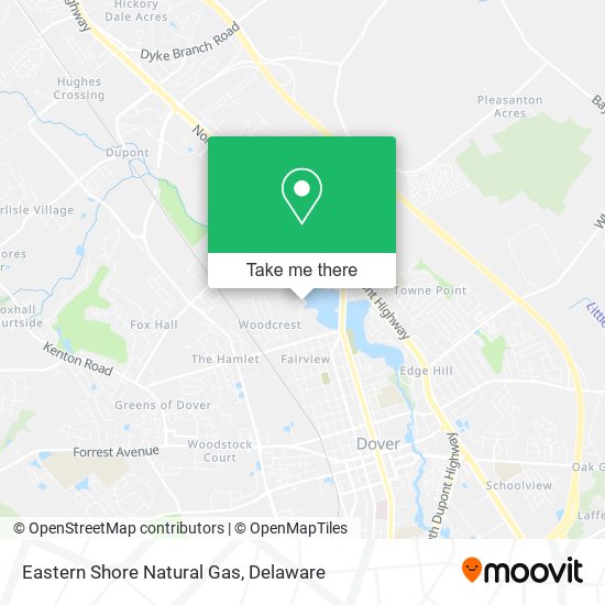 Mapa de Eastern Shore Natural Gas