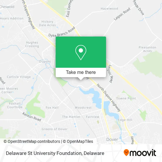 Delaware St University Foundation map