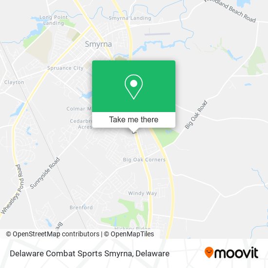 Mapa de Delaware Combat Sports Smyrna