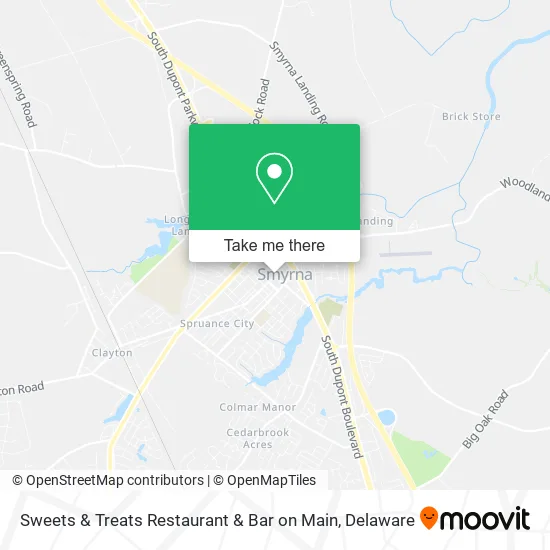 Mapa de Sweets & Treats Restaurant & Bar on Main