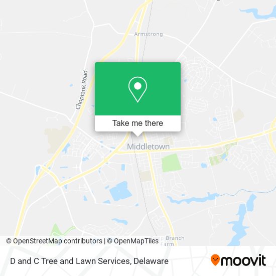 D and C Tree and Lawn Services map