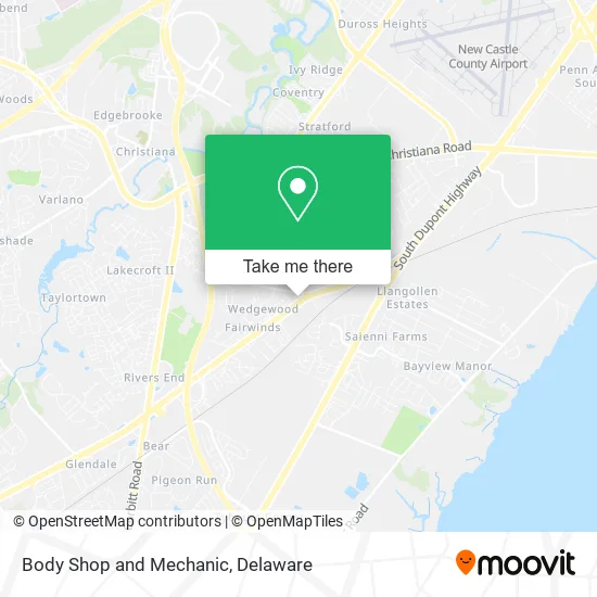 Body Shop and Mechanic map