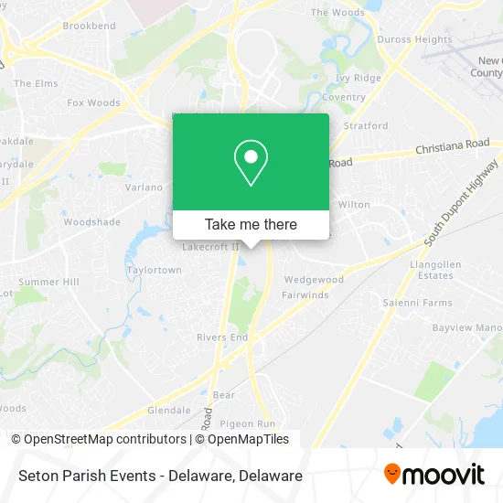 Seton Parish Events - Delaware map