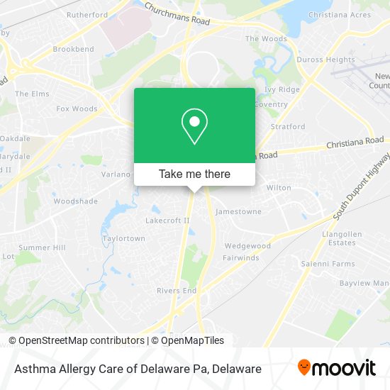 Asthma Allergy Care of Delaware Pa map