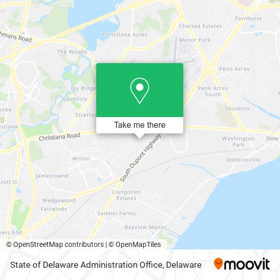 State of Delaware Administration Office map