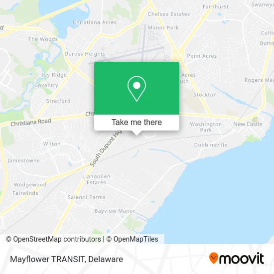 Mayflower TRANSIT map