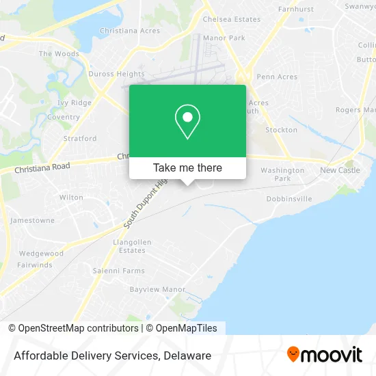 Affordable Delivery Services map