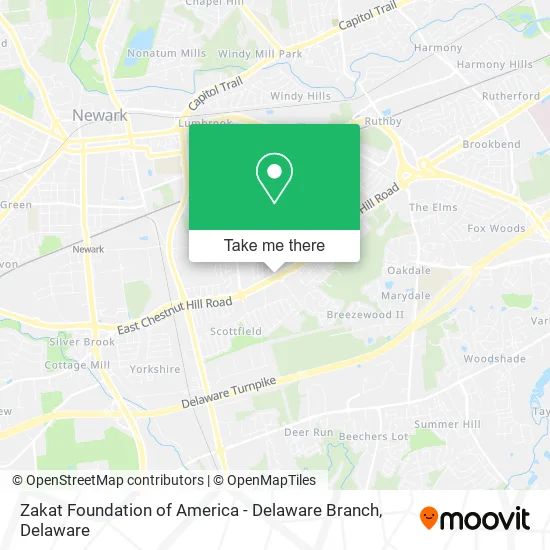 Zakat Foundation of America - Delaware Branch map