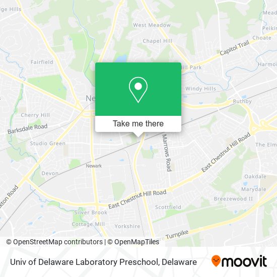 Mapa de Univ of Delaware Laboratory Preschool