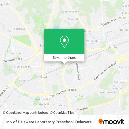 Univ of Delaware Laboratory Preschool map