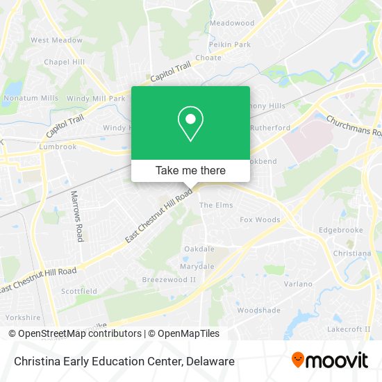 Christina Early Education Center map