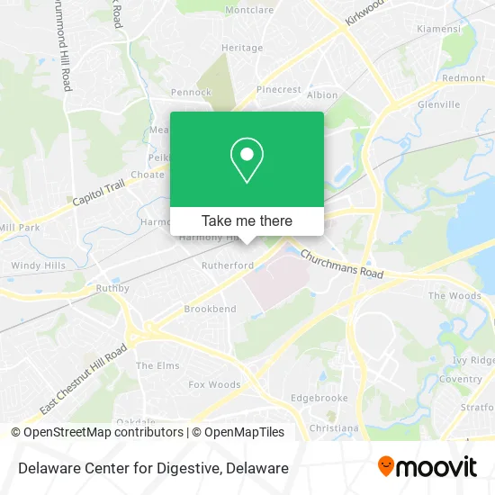 Delaware Center for Digestive map