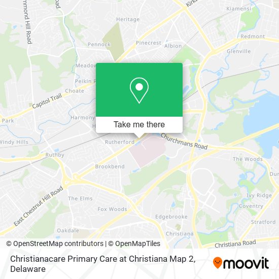 Mapa de Christianacare Primary Care at Christiana Map 2