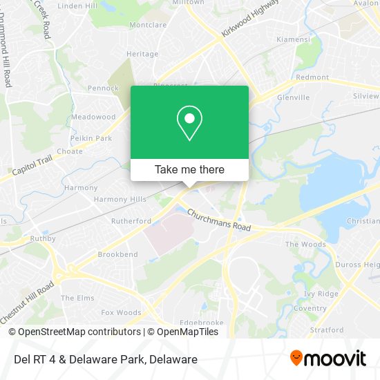 Del RT 4 & Delaware Park map