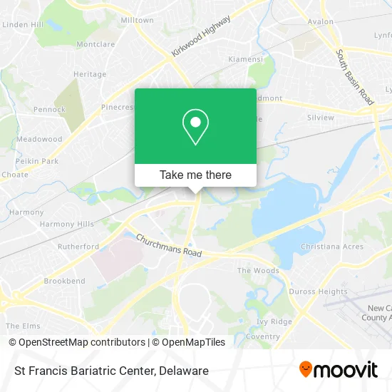 St Francis Bariatric Center map