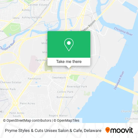 Mapa de Pryme Styles & Cuts Unisex Salon & Cafe