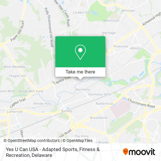 Yes U Can USA - Adapted Sports, Fitness & Recreation map