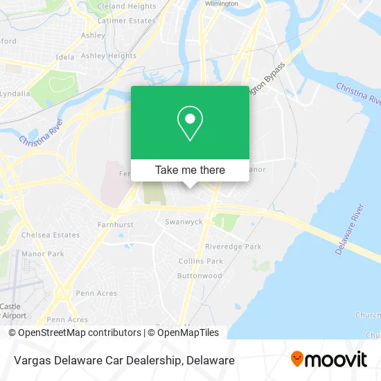 Mapa de Vargas Delaware Car Dealership