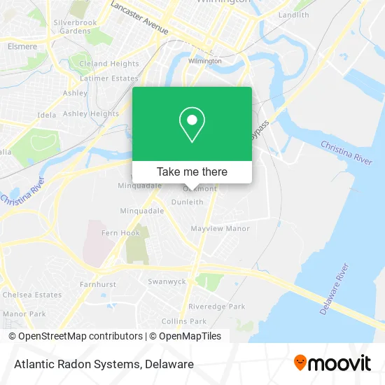 Atlantic Radon Systems map