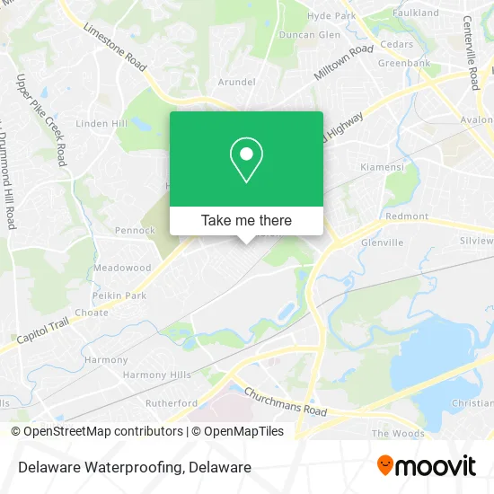 Delaware Waterproofing map